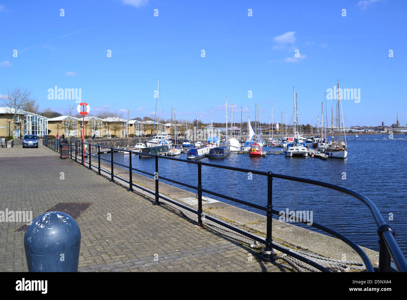 Preston Docks in der Sonne. Stockfoto