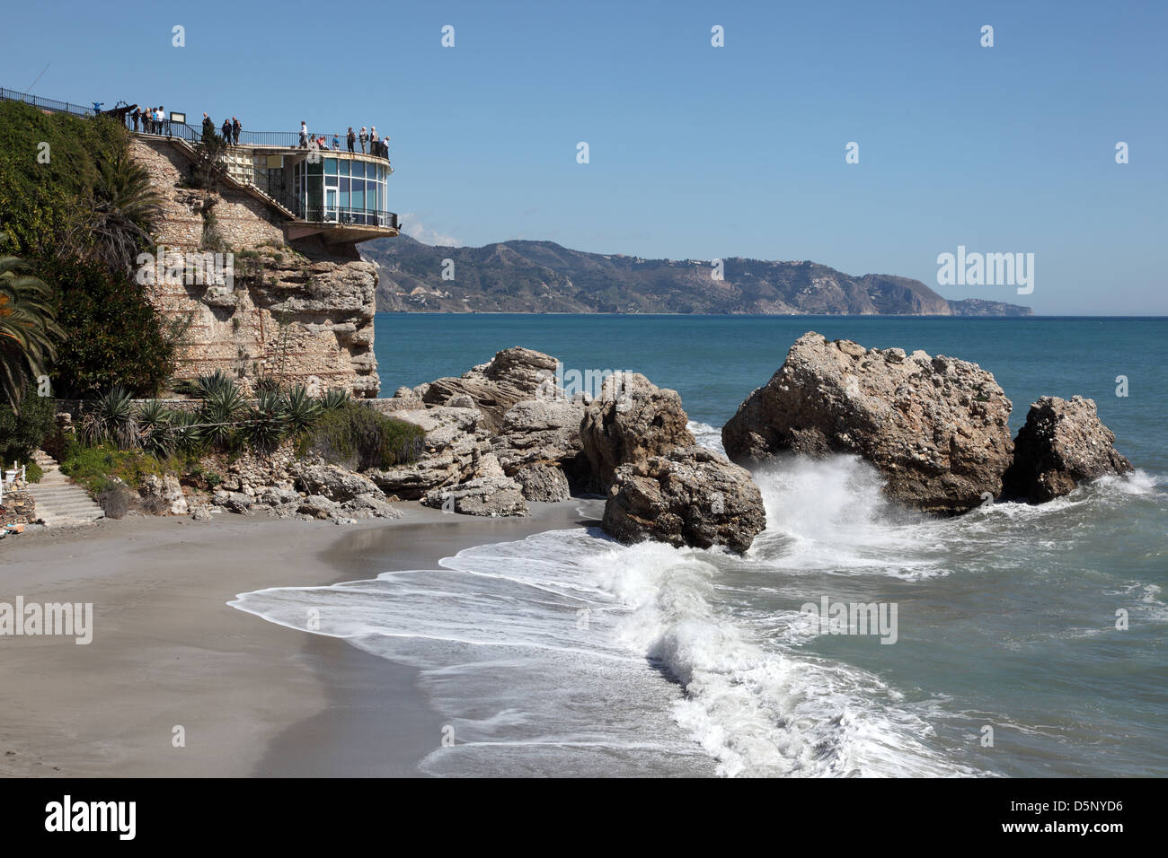 Balcon de Europa in Nerja, Provinz Málaga, Andalusien Spanien Stockfoto