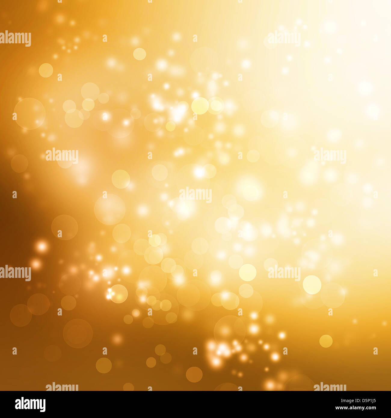 Abstrakte Lichter auf Gold farbigen Hintergrund Stockfoto