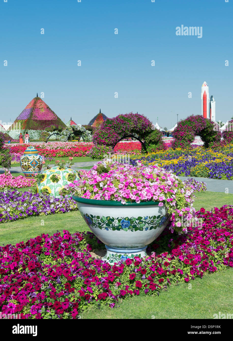 Miracle Garden in Dubai, eröffnet im März 2013 und beanspruchte, weltweit größten Blumengarten; Vereinigte Arabische Emirate Stockfoto
