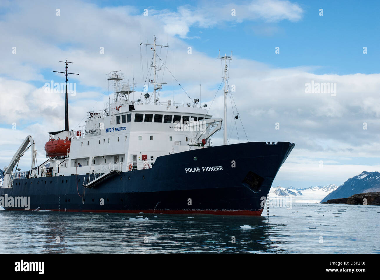 Polar Pioneer, arktischen Expeditionsschiff, Svalbard-Archipel, Norwegen Stockfoto