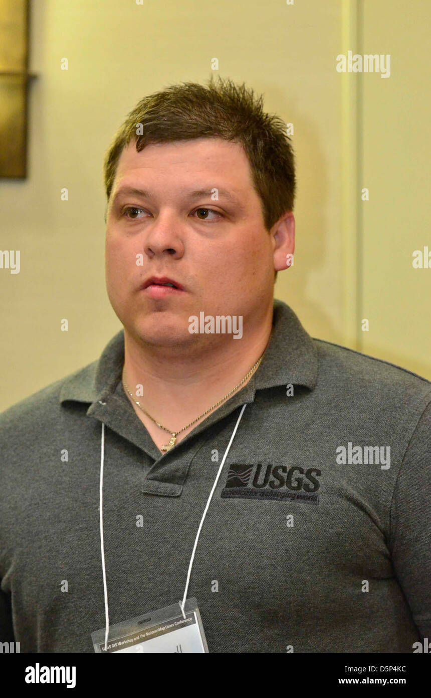 Die Abschlusskonferenz in Mashathon konzentrierte sich auf TNM-Benutzer und USGS-Daten. Ziel dieser Veranstaltung war es, die Kartierungstechnologien voranzutreiben und die Zusammenarbeit bei der Analyse von Raumdaten zu fördern. Stockfoto