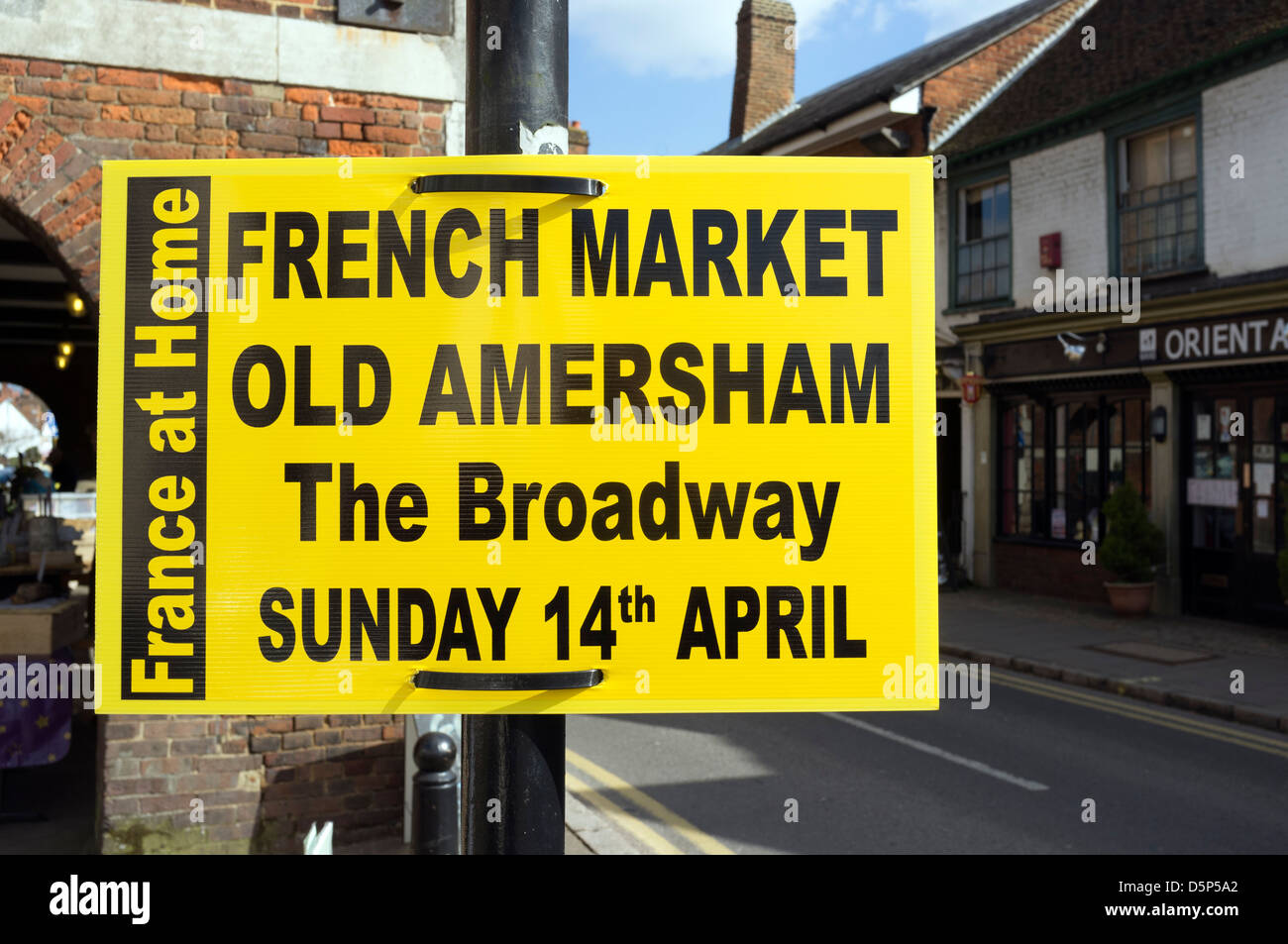 French Market Zeichen Old Amersham Bucks UK Stockfoto