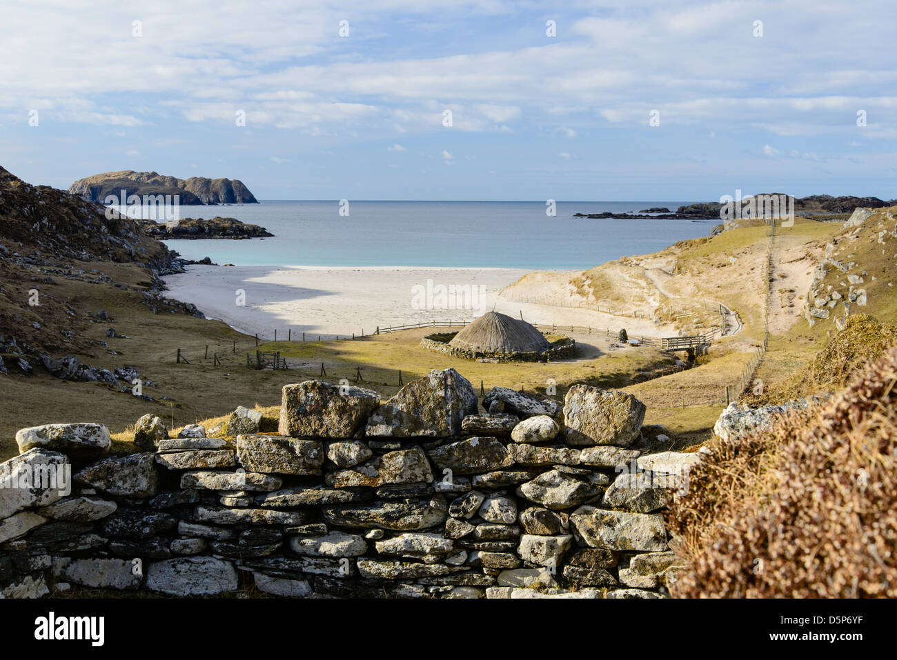 Eisenzeitlichen Siedlung am Bostadh auf Great Bernera in die äußeren Hebriden in Schottland Stockfoto