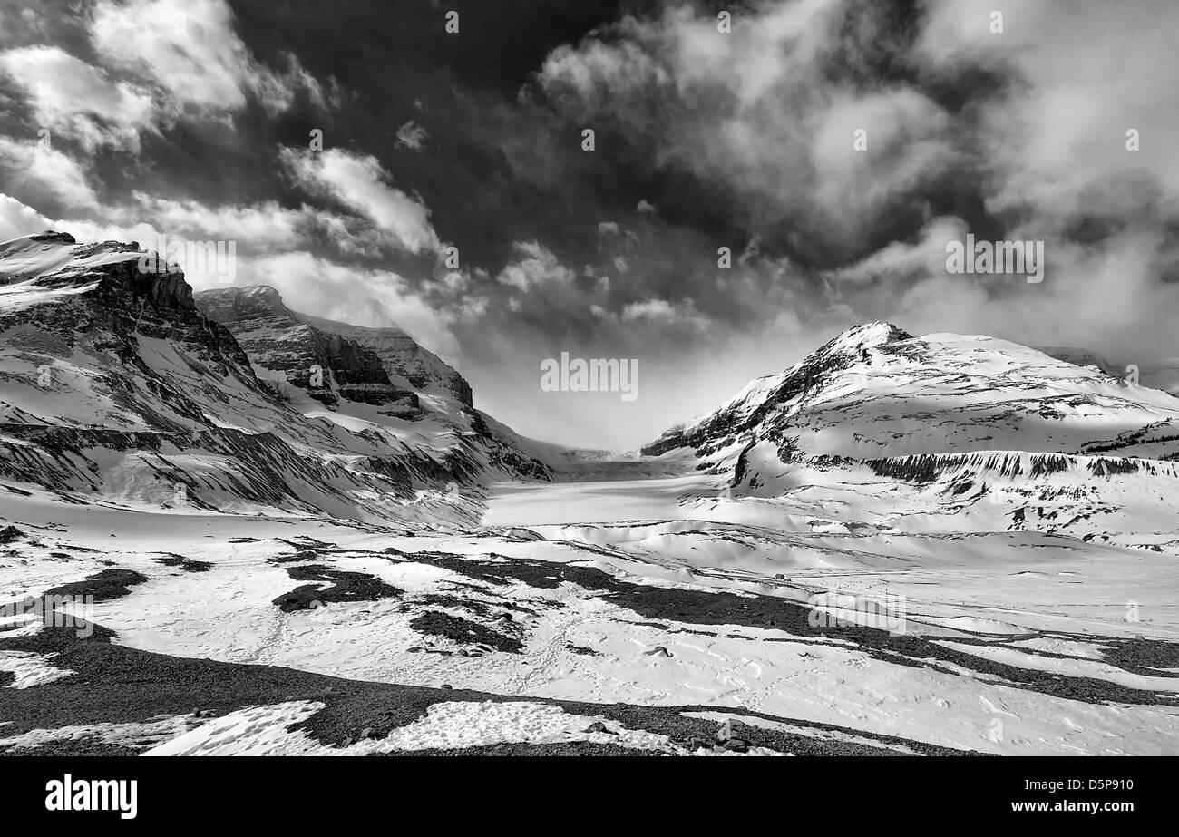 Dies geriet am Athabasca Gletscher, Jasper Nationalpark, Kanada Stockfoto