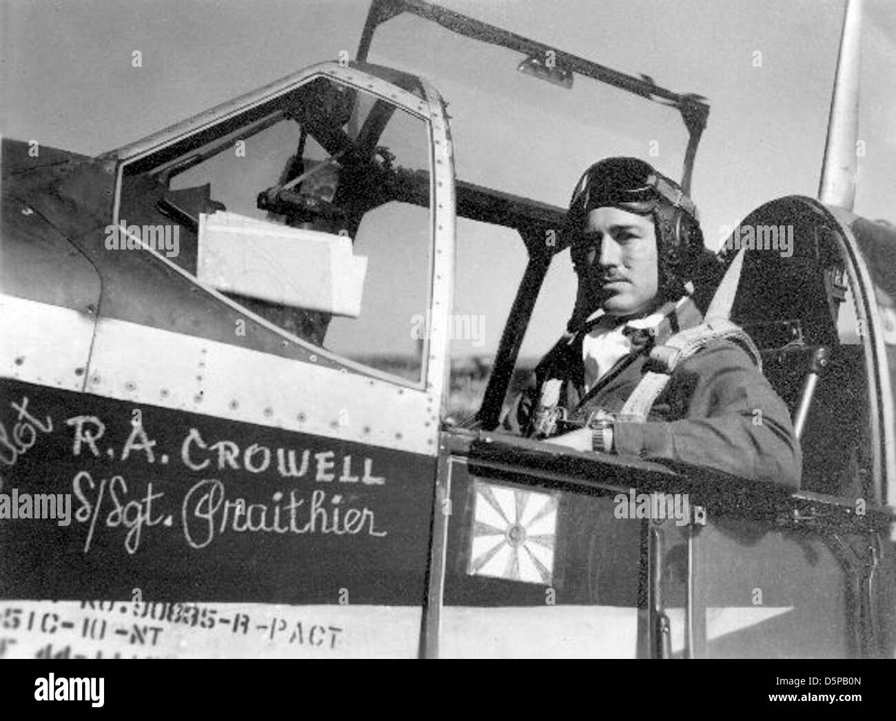 9 - Lt. Crowell, Cockpit, P-51 C, drucken Sie die Datei Stockfoto