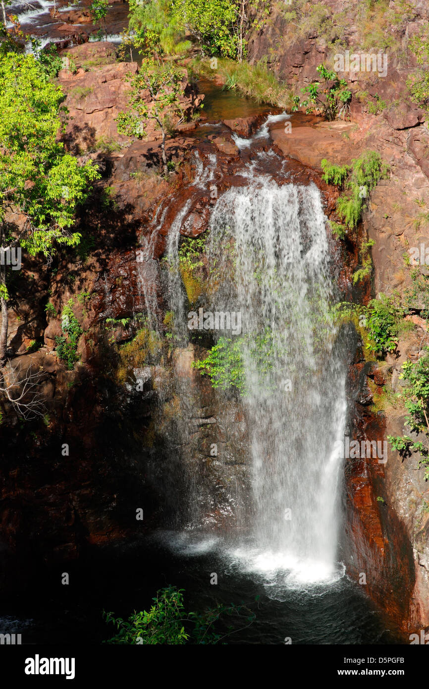 Kleiner Wasserfall und Pool mit klarem Wasser, Kakadu-Nationalpark, Northern Territory, Australien Stockfoto
