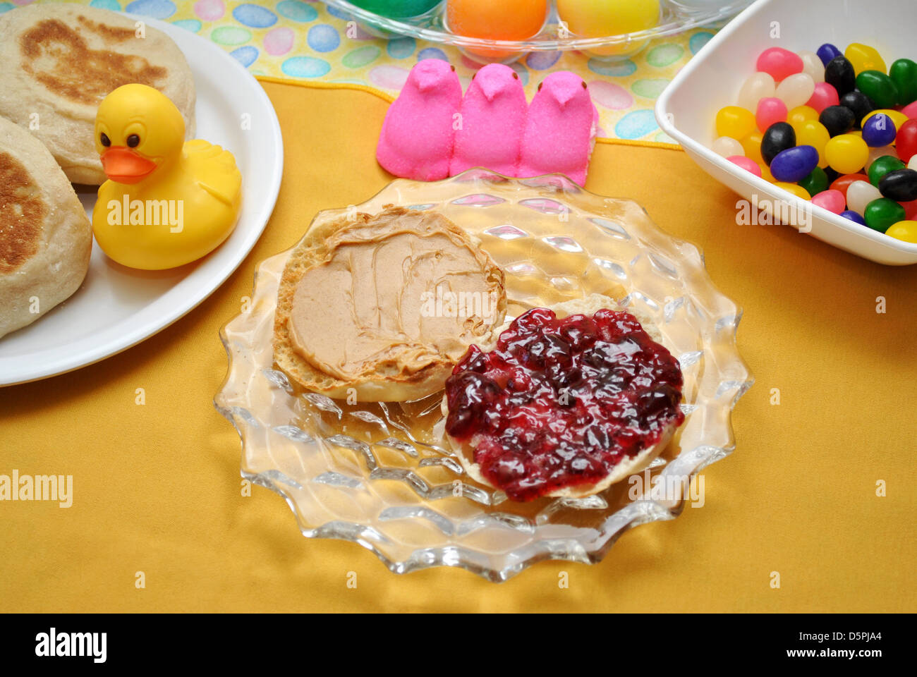 Zuckerhaltige Osterbrunch Stockfoto