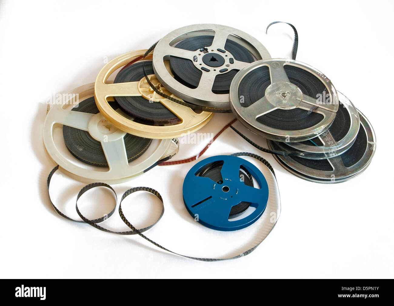 Schmale Folien für eine alte Amateur-Film-Kamera Stockfoto