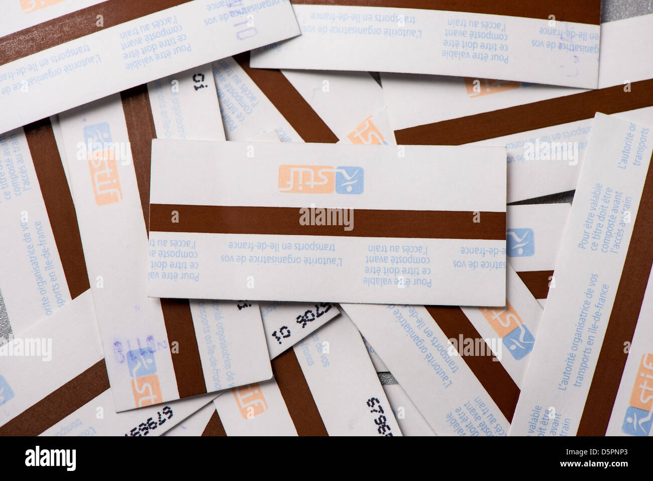 Paris u-Bahn tickets Stockfoto