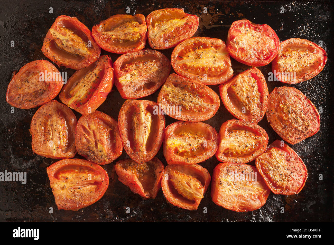 Gebratenen Tomaten Stockfoto