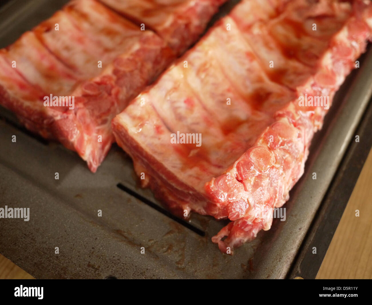 rohes Fleisch Schwein Stockfoto