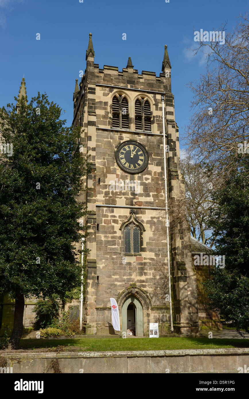 Kirche von St Werburgh Derby Stockfoto