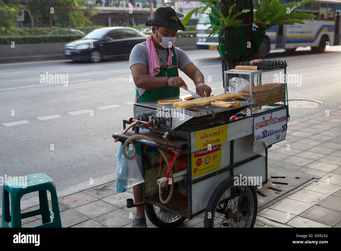 Streetfood Anbieter in Bangkok Thailand Stockfoto