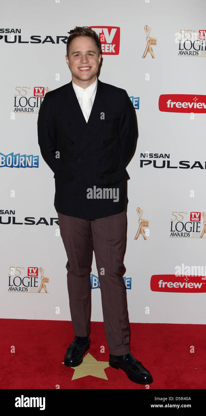 Olly Murs bei den Logie Awards 2013 Melbourne 7. April 2013. Stockfoto