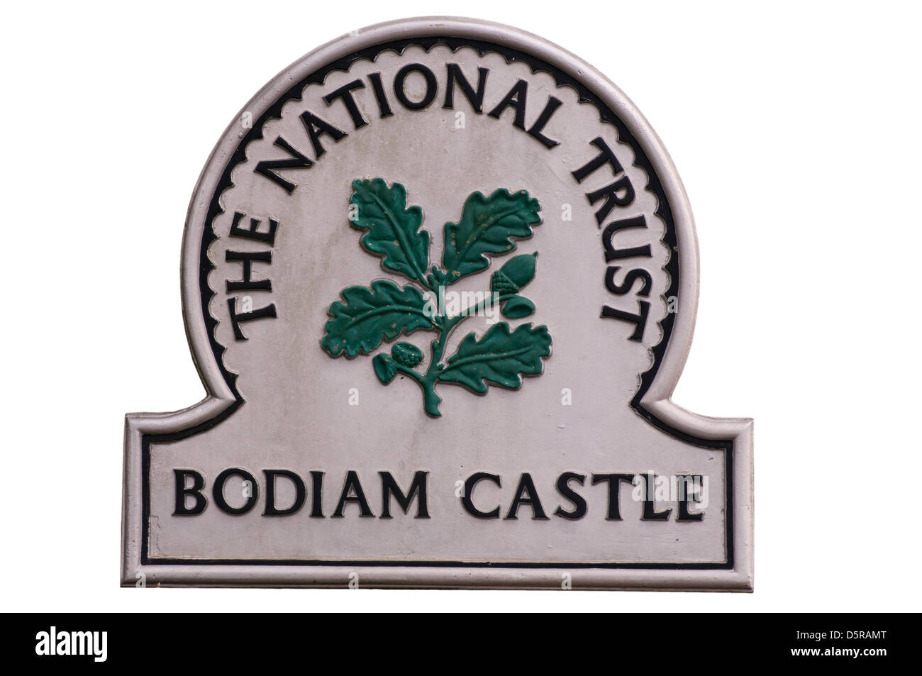 Bodiam Castle East Sussex Uk National Trust Sign (entnommen aus öffentlichem Eigentum und nicht auf dem National Trust Land) Stockfoto