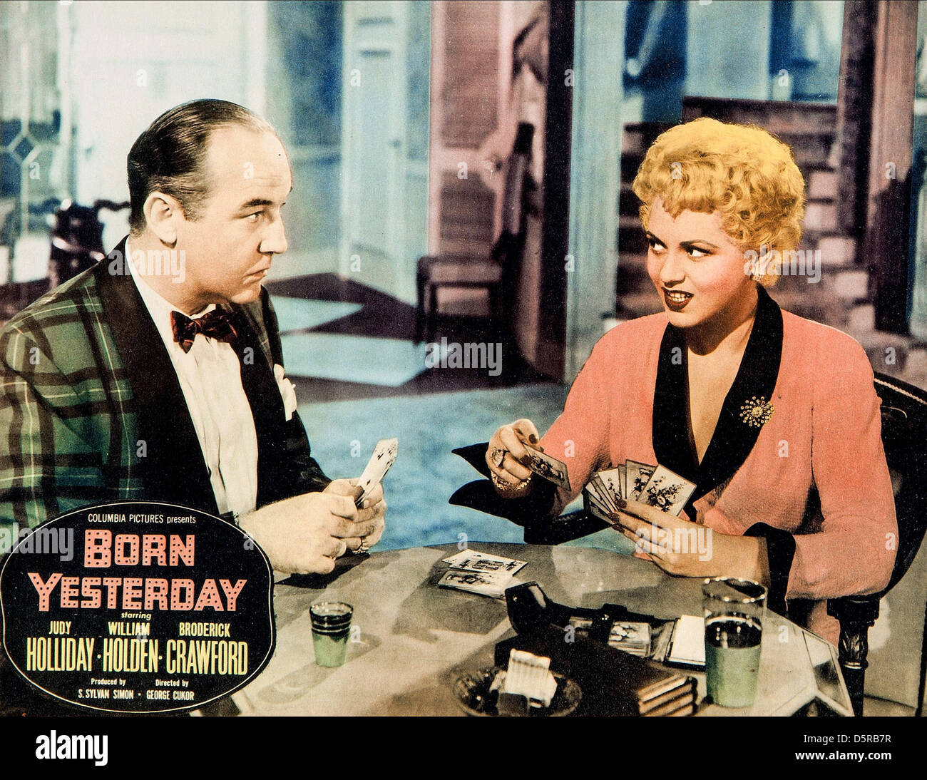 BRODERICK CRAWFORD, JUDY HOLLIDAY, Plakat, Geboren gestern, 1950 Stockfoto