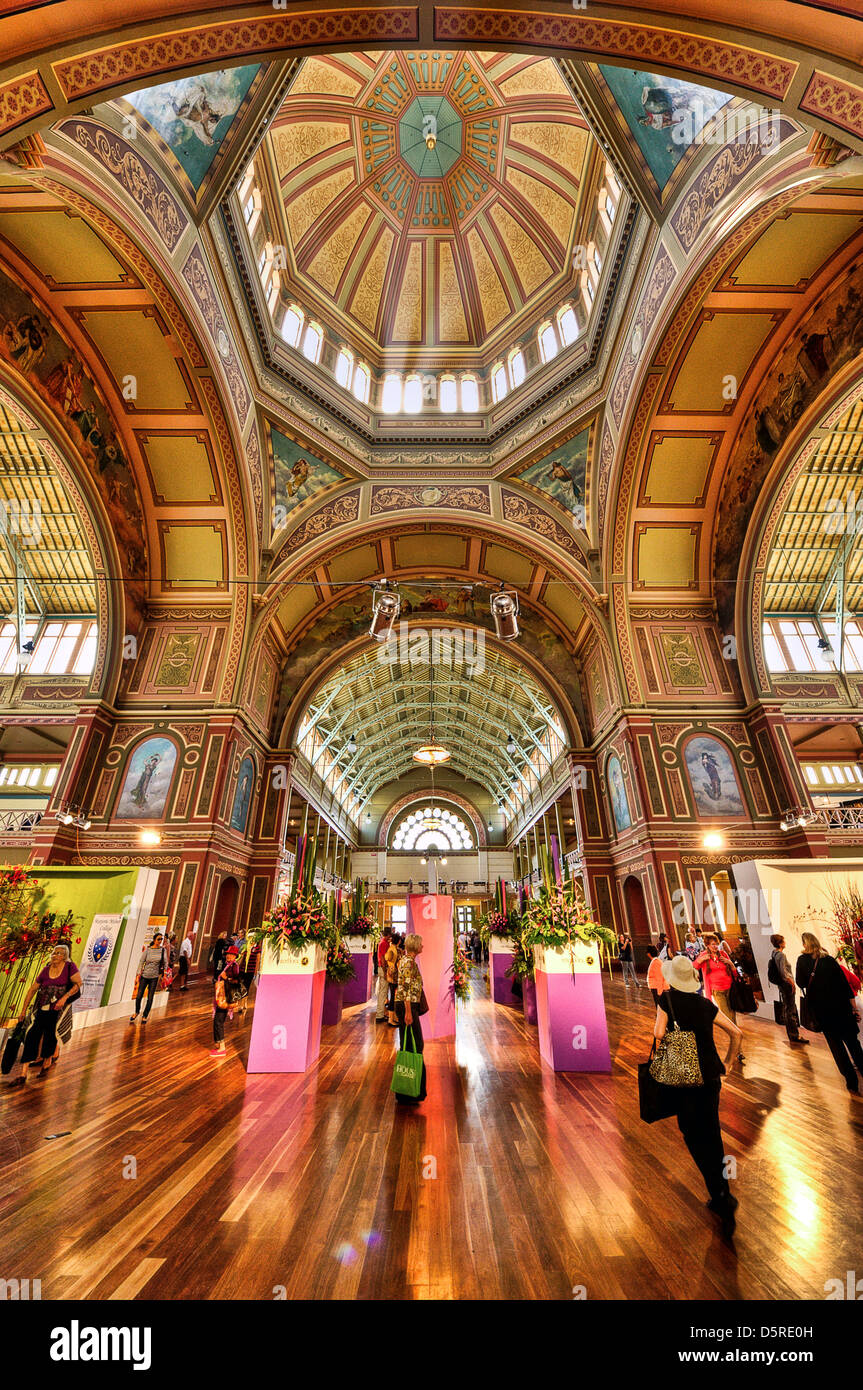 Melbournes majestätische Royal Exhibition Building. Stockfoto