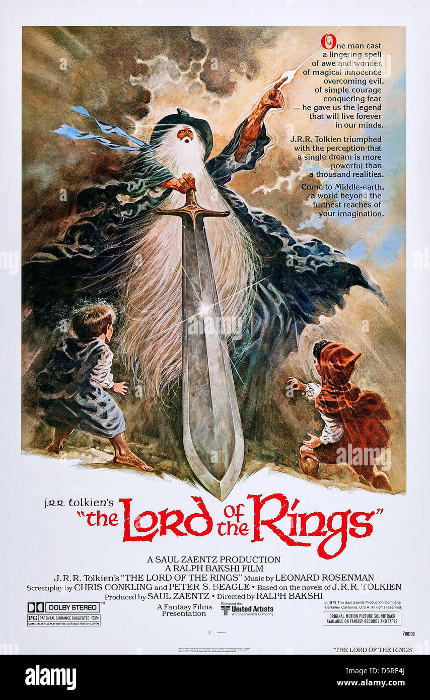 Herr Der Ringe Zeichentrick 1978 Deutsch Ganzer Film The Lord Of The Rings Film Poster Stockfotos und -bilder Kaufen - Alamy