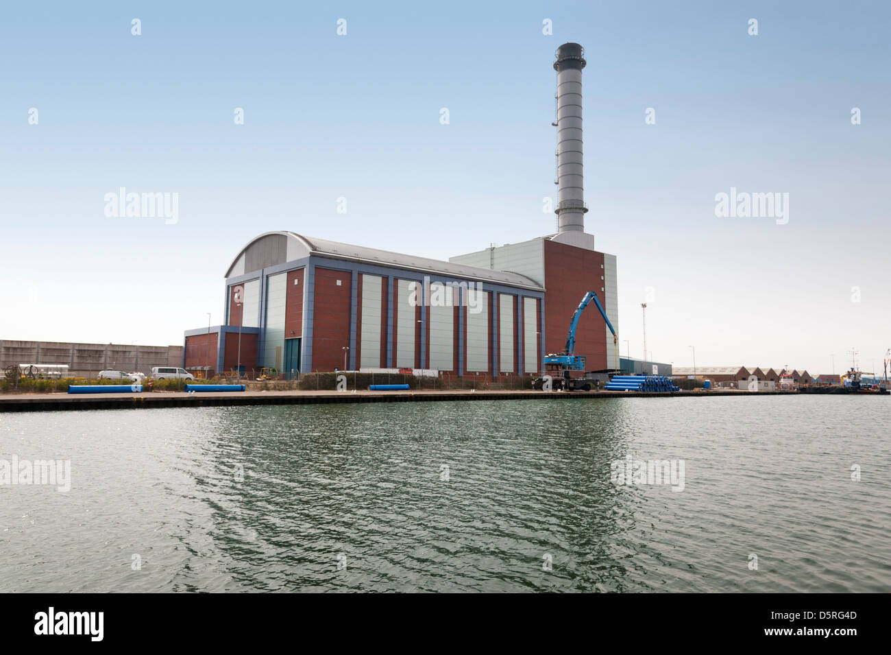 Power Station auf dem Fluss Adur - shoreham durch Sea Harbor East Sussex uk Stockfoto