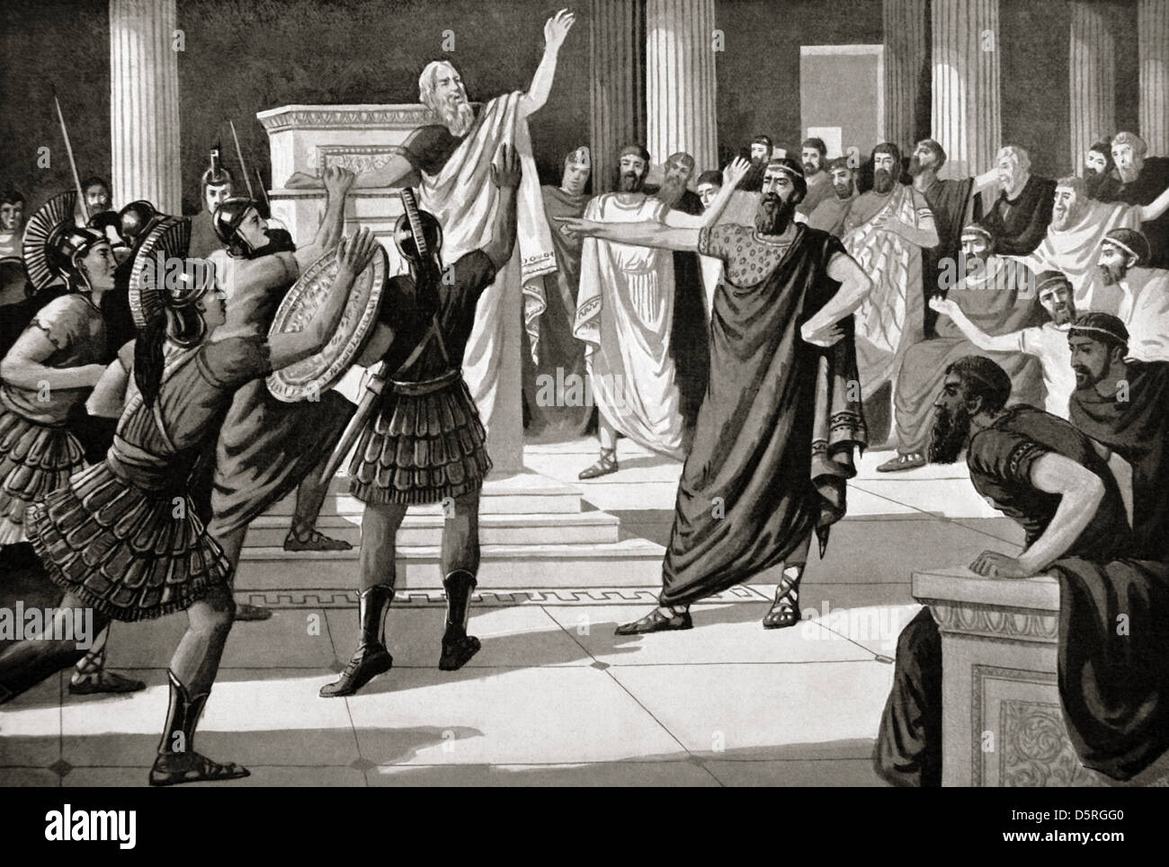 Kritias (460-403 v. Chr.). Griechischen Sophisten. Einer der dreißig Tyrannen. Gravur. Stockfoto