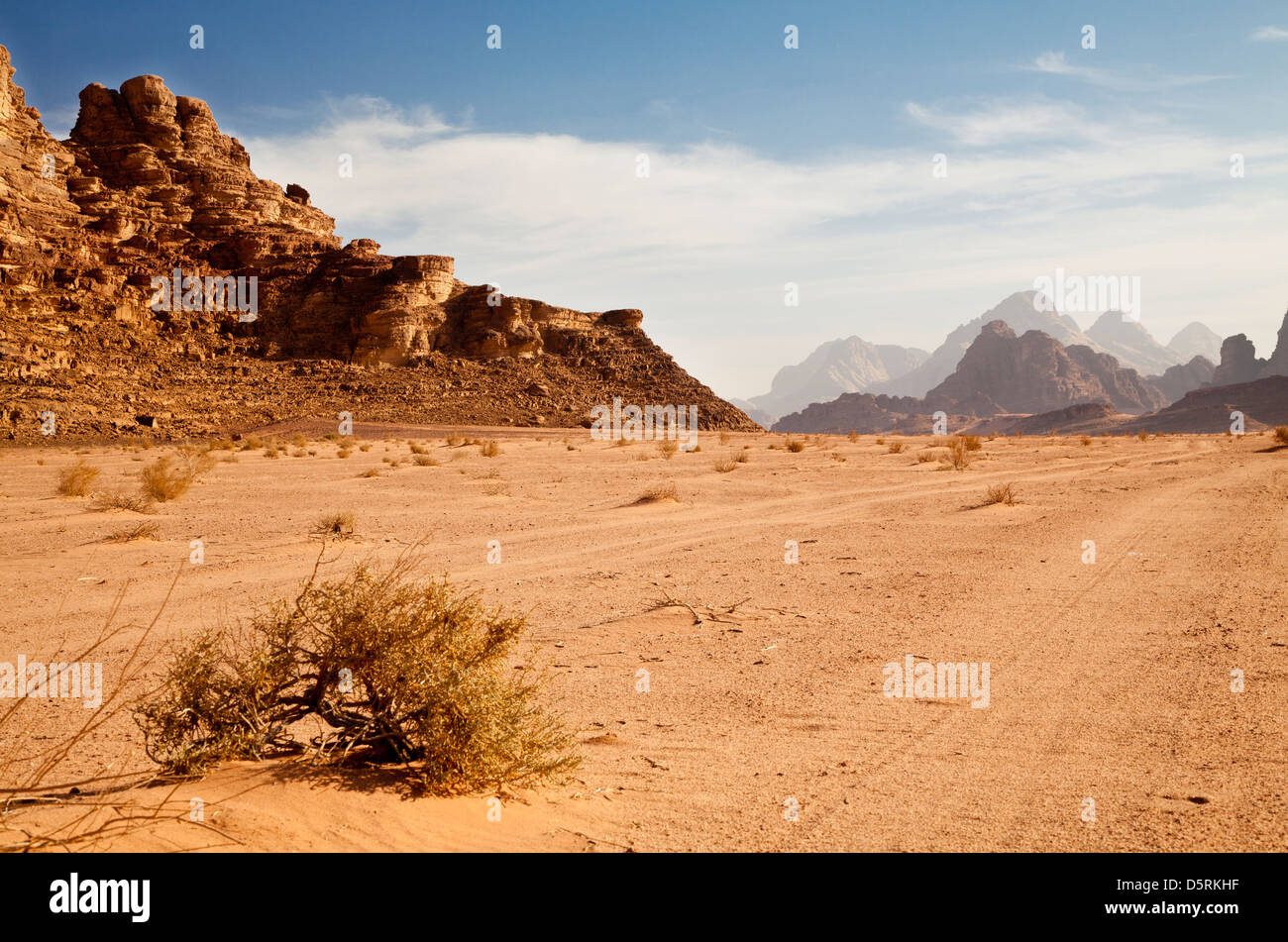 Wadi Rum oder Tal des Mondes in Jordanien Stockfoto