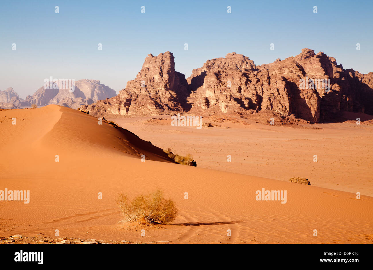 Wadi Rum oder Tal des Mondes in Jordanien Stockfoto