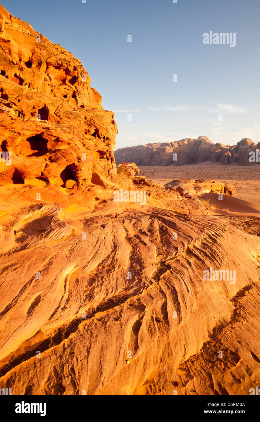 Wadi Rum oder Tal des Mondes in Jordanien Stockfoto