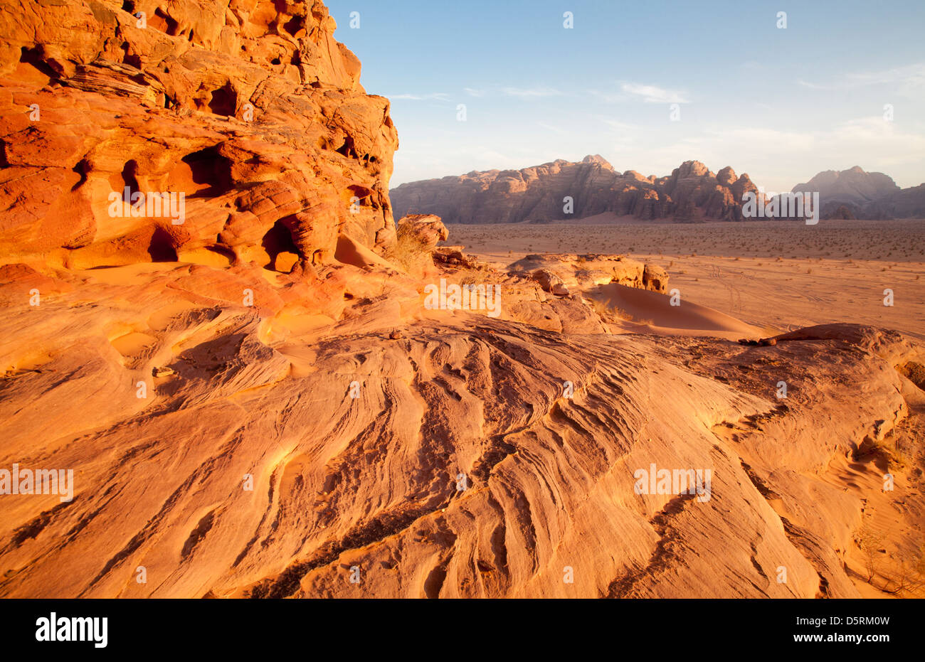 Wadi Rum oder Tal des Mondes in Jordanien Stockfoto