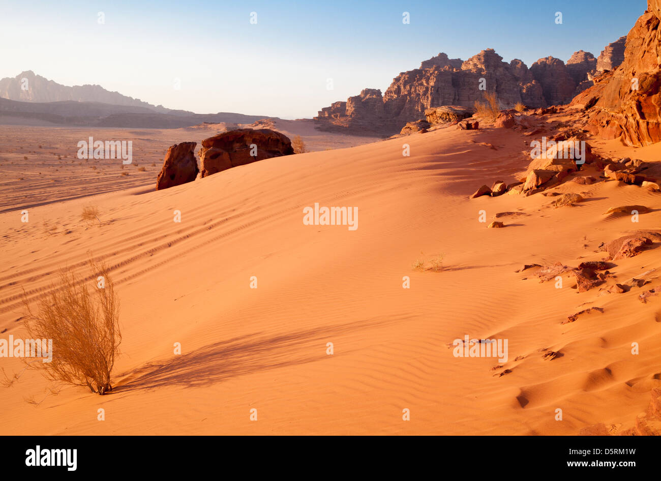 Wadi Rum oder Tal des Mondes in Jordanien Stockfoto