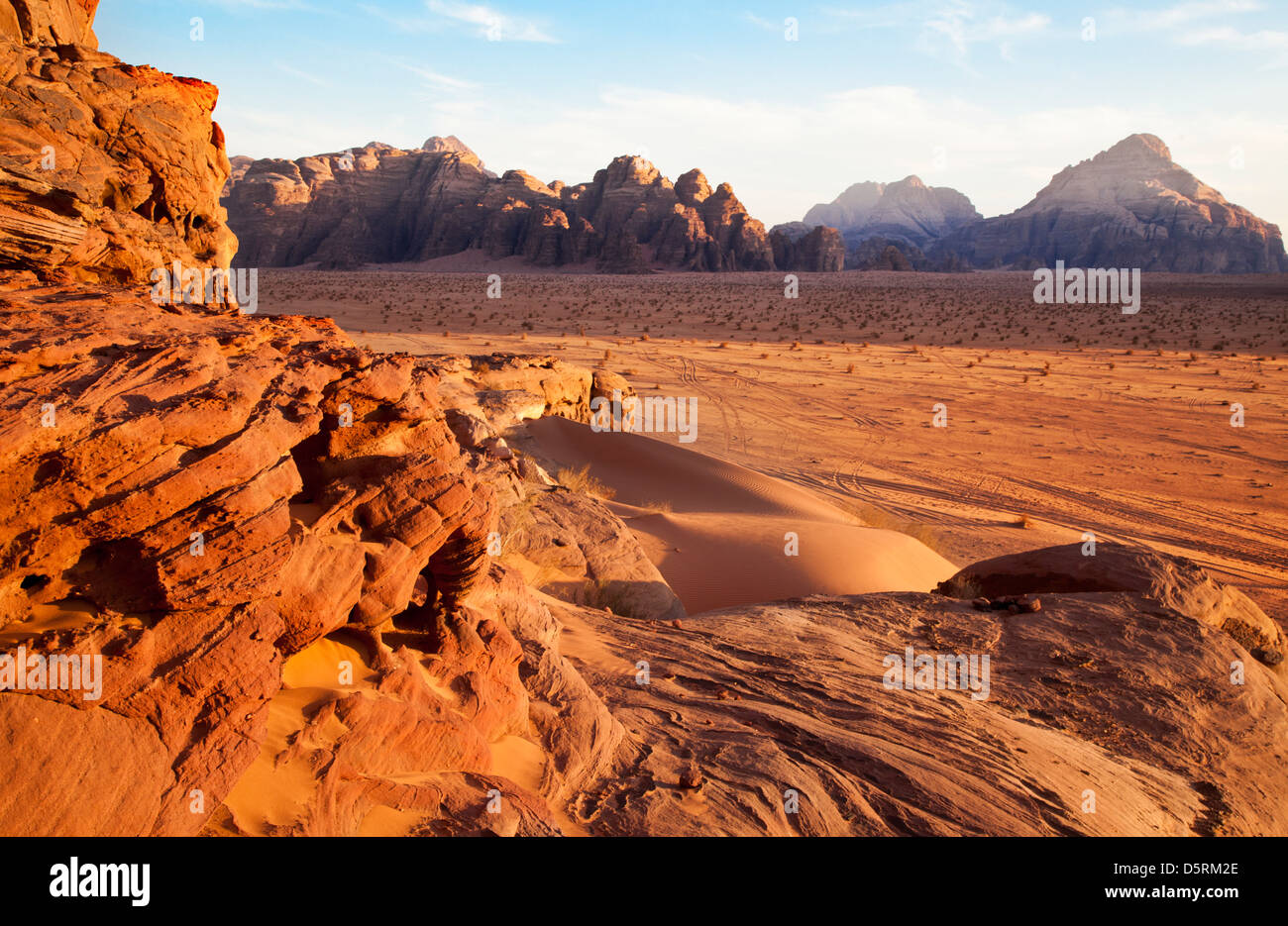 Wadi Rum oder Tal des Mondes in Jordanien Stockfoto