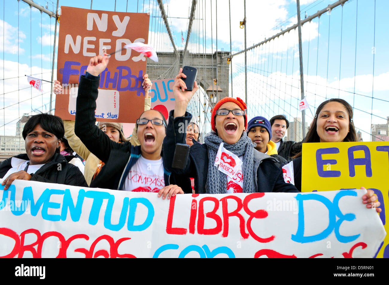 Demonstration gegen Gewalt „Mitgefühl“ am 23. März 2013 in Manhattan, New York City, USA. Stockfoto