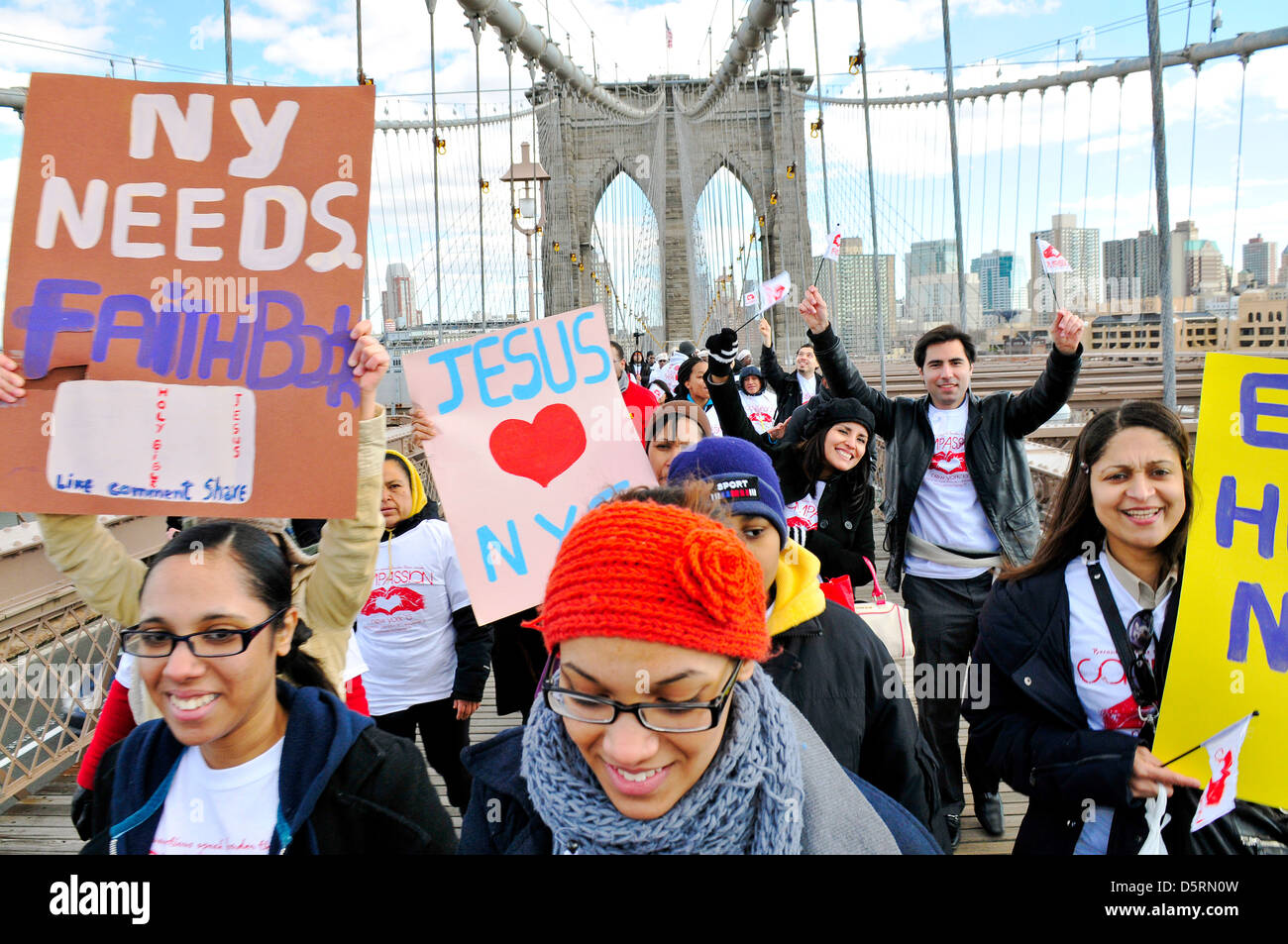 Demonstration gegen Gewalt „Mitgefühl“ am 23. März 2013 in Manhattan, New York City, USA. Stockfoto