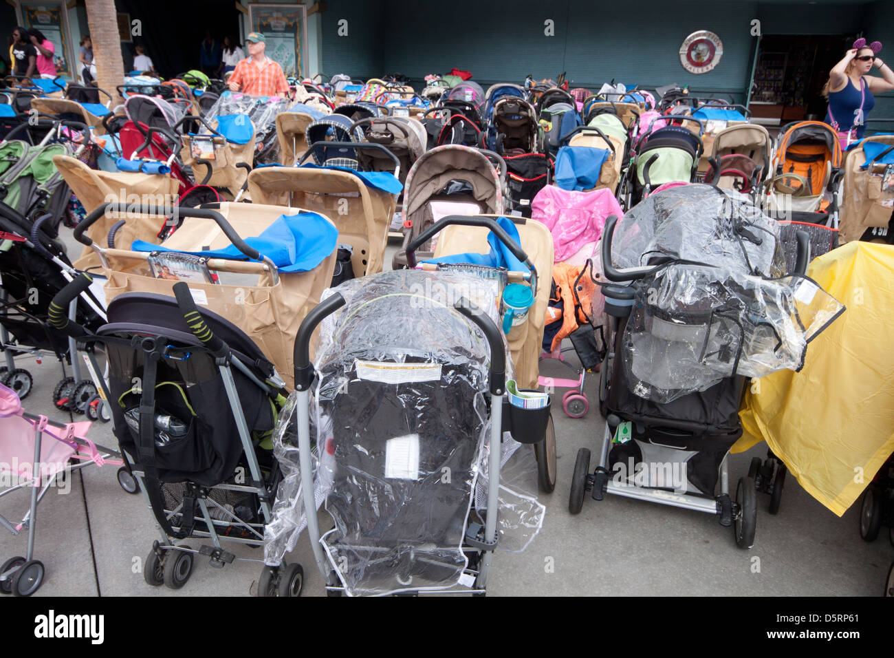 Kinderwagen-Parkplatz, Disneyworld Stockfoto