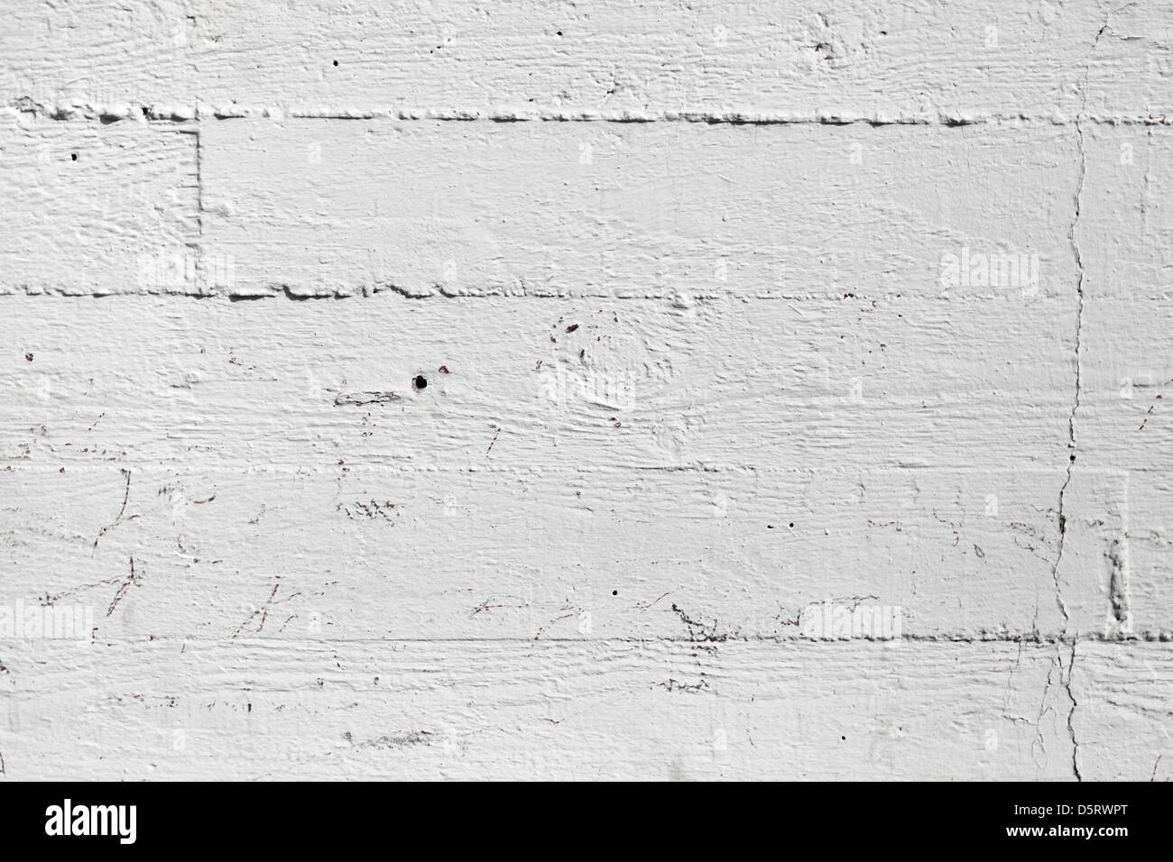 Closeup weiß gestrichene Wand Textur mit Holz Reliefmuster Stockfoto