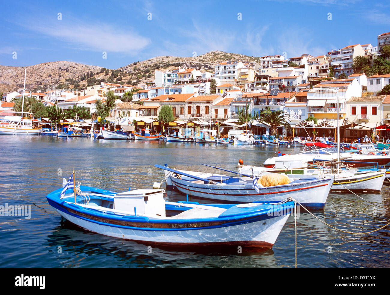 Pythagoria Hafen Samos griechische Inseln Griechenland Stockfoto
