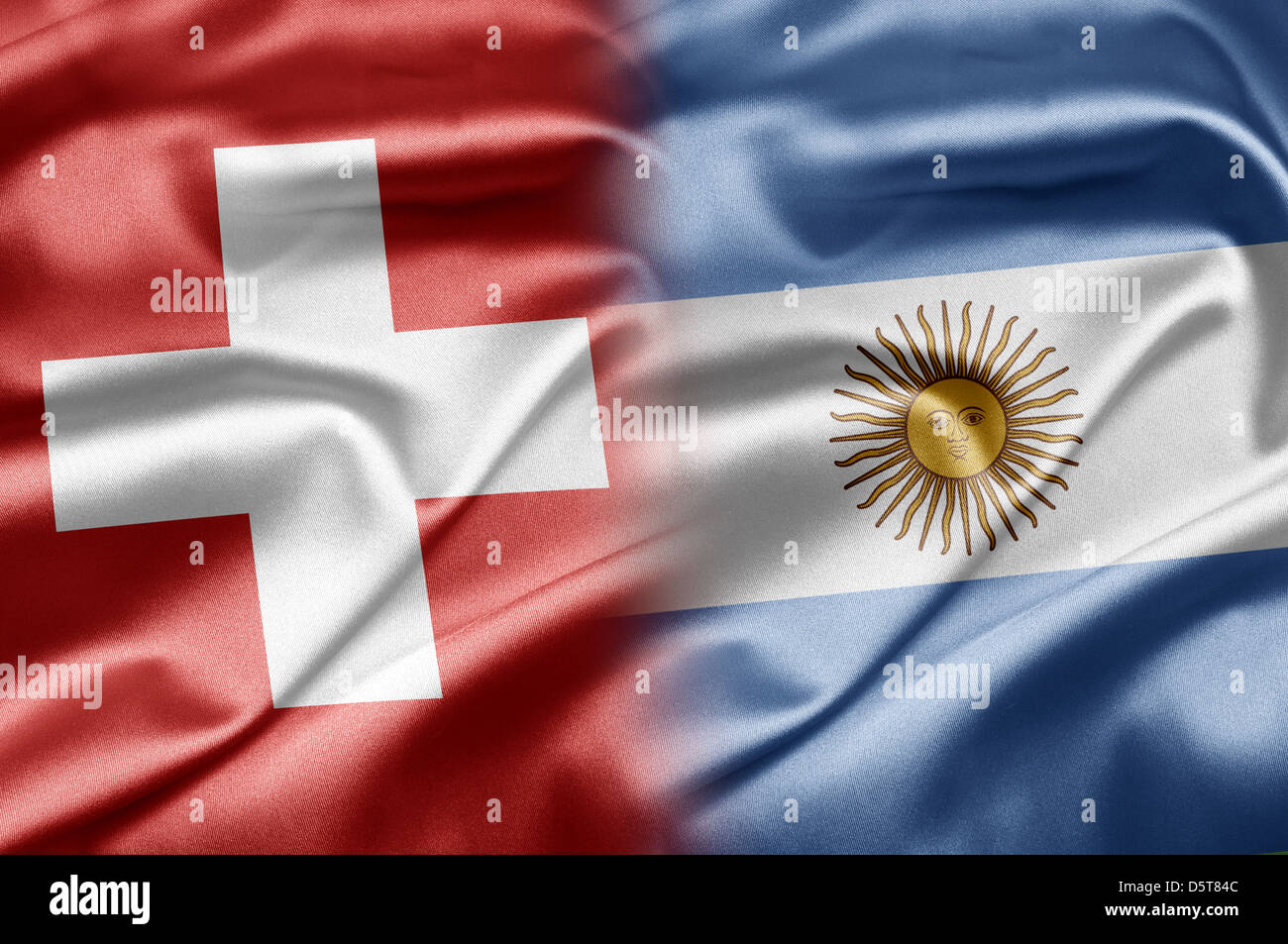 Der Schweiz und Argentinien Stockfoto