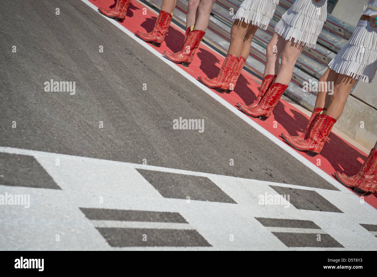 Grid Girls in die Treiber die parade vor dem Start der Formel 1 United States Grand Prix auf dem Circuit of The Americas in Austin, Texas, USA, 18. November 2012. Foto: David sollte/Dpa +++(c) Dpa - Bildfunk +++ Stockfoto