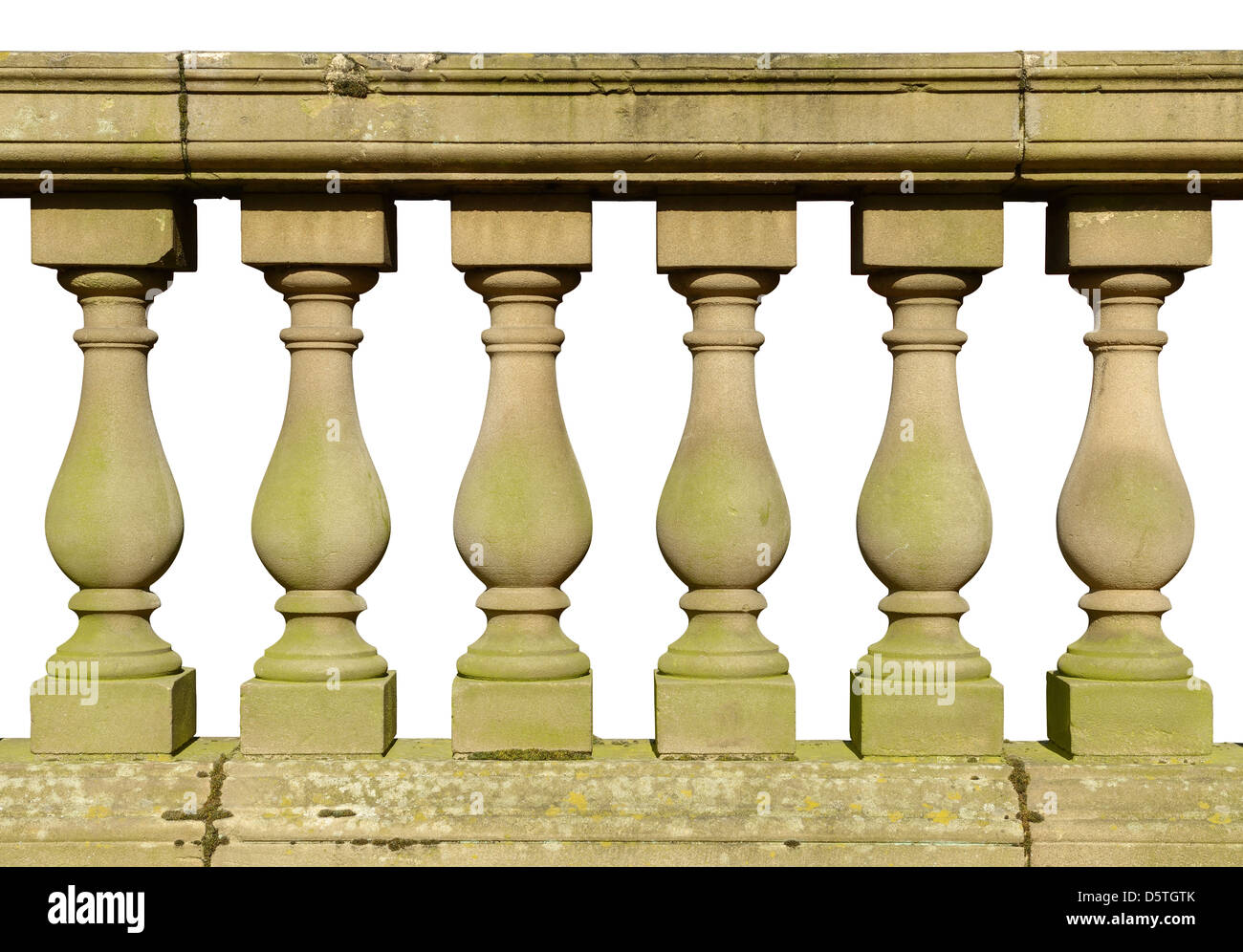 Alten Steinbalustrade Teil Stockfoto