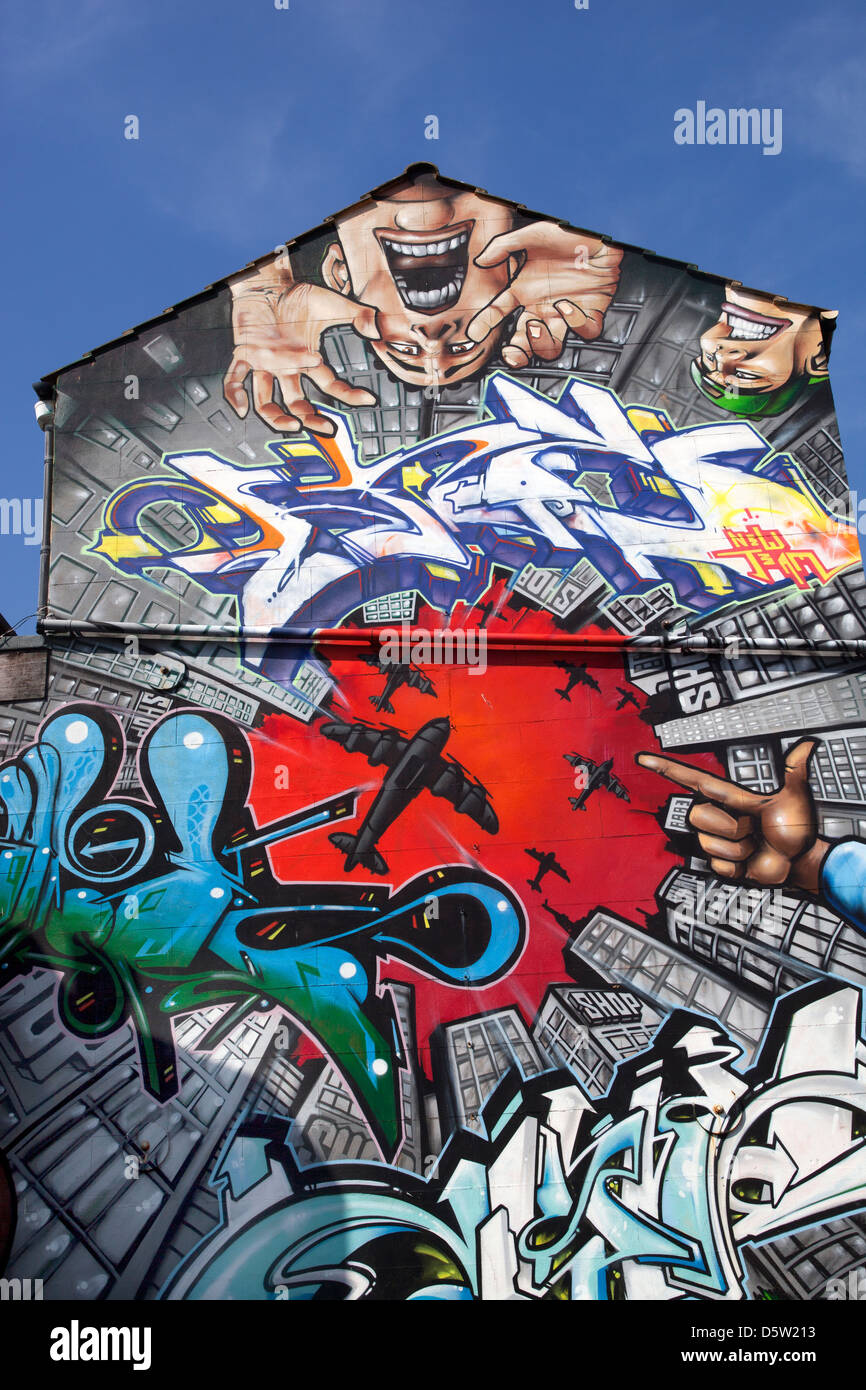 Street Art Wandbild Brighton Stockfoto