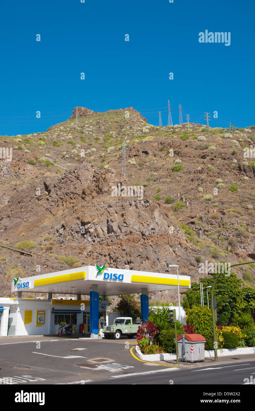 DISA Gas Service Füllung Tankstelle Santa Cruz Stadt Teneriffa Insel der Kanarischen Inseln-Spanien-Europa Stockfoto