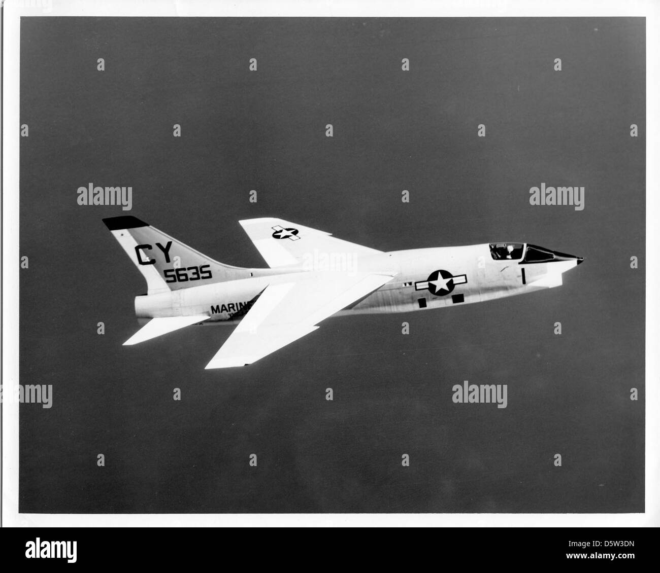 Vought F8U-1 P "Crusader" VMCJ-2 Squadron. Stockfoto