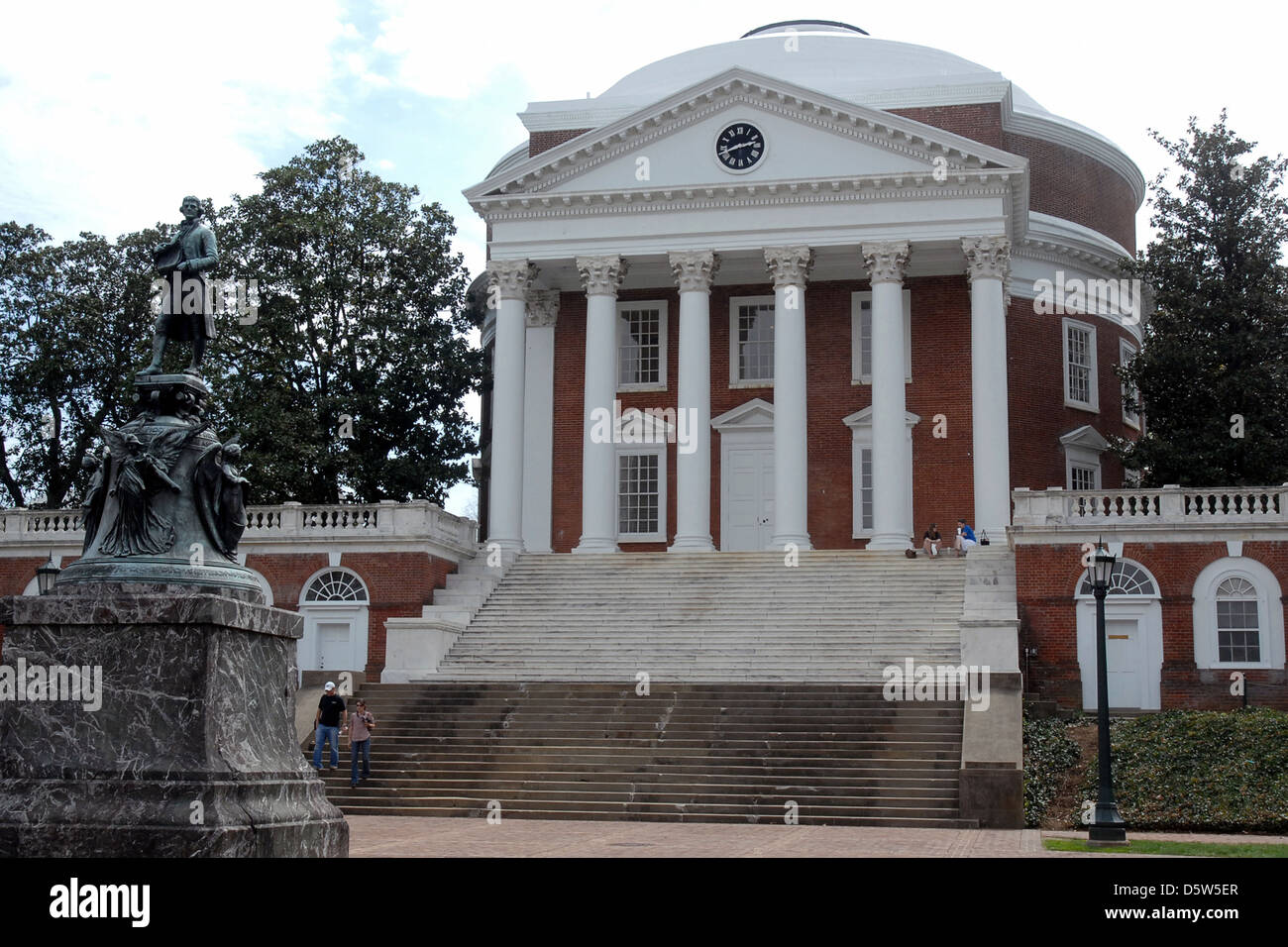 Die Rotunde University of Virginia konzipiert und entwickelt von US-Präsident Thomas Jefferson, gegründet 1819, UVA, Stockfoto