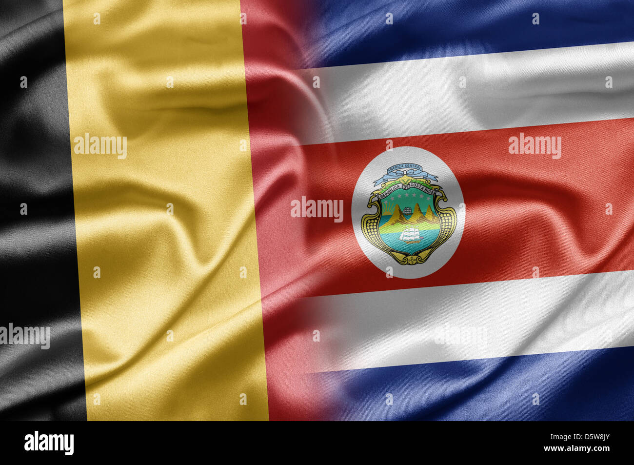 Belgien und Costa Rica Stockfoto