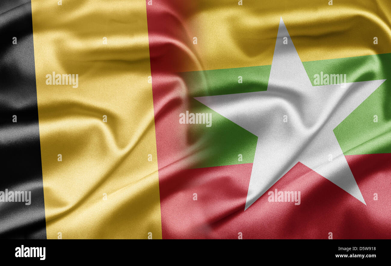 Belgien und Myanmar Stockfoto