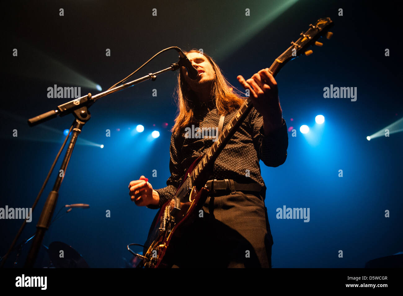 US-amerikanische Band Wachen erklingt am 2. April 2013 in The Vic Theater in Chicago. Bildnachweis: Max Herman/Stereogum.com/Alamy Stockfoto