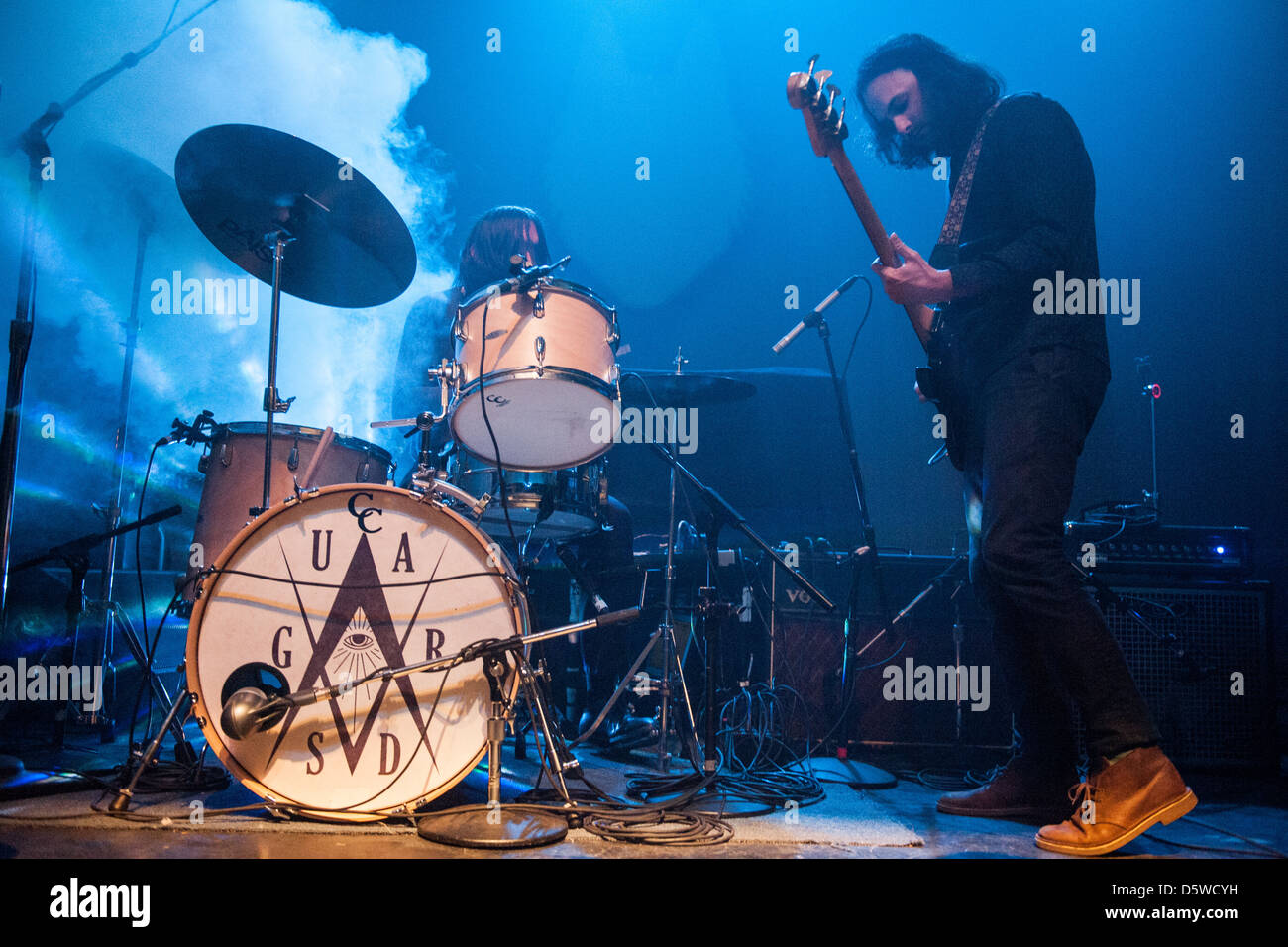 US-amerikanische Band Wachen erklingt am 2. April 2013 in The Vic Theater in Chicago. Bildnachweis: Max Herman/Stereogum.com/Alamy Stockfoto