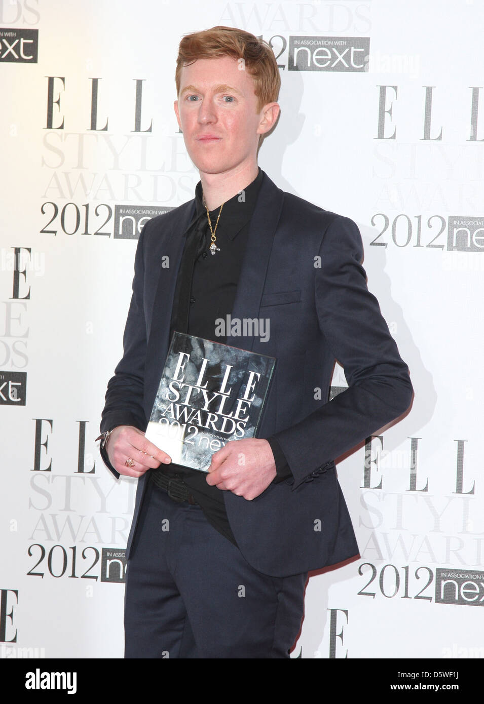 Jordan Askill, British Designer of the Year-Gewinner The Elle Style Awards 2012 statt im Savoy - Presse Zimmer London, England- Stockfoto