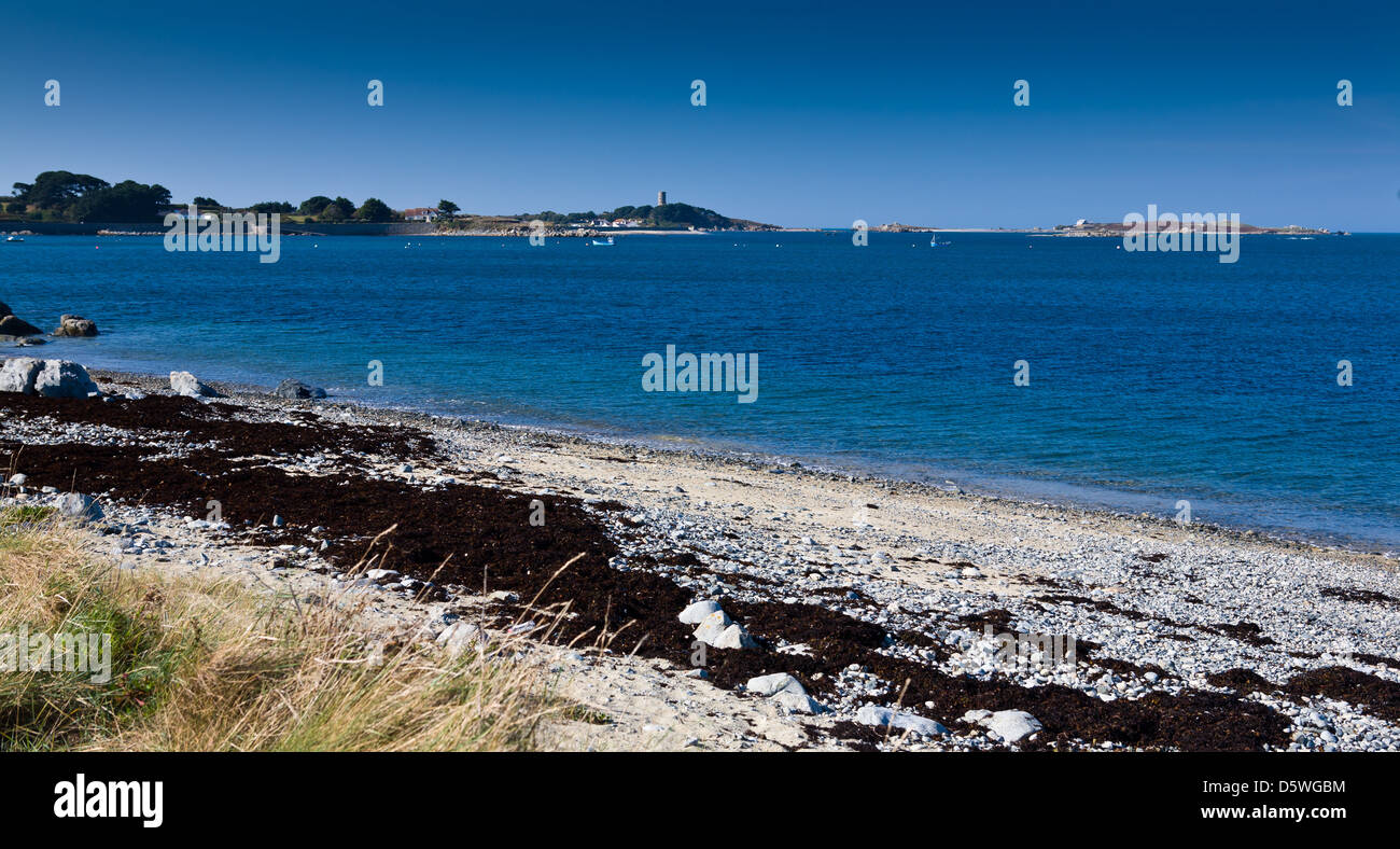 Der Küsten-Szene von der Kanalinsel Guernsey. Stockfoto