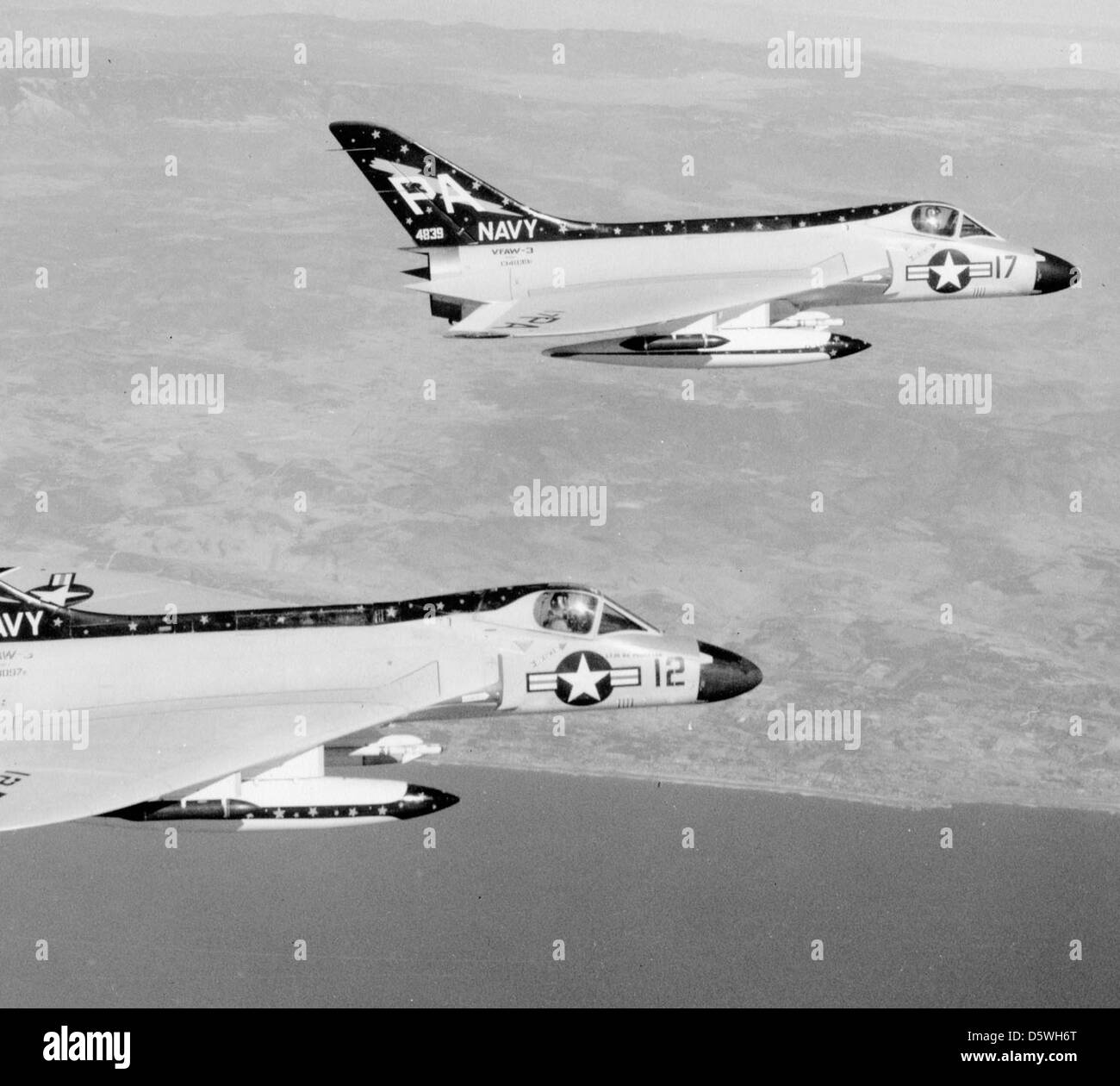 Douglas F4D-1 "Skyrays" VFAW-3. Stockfoto